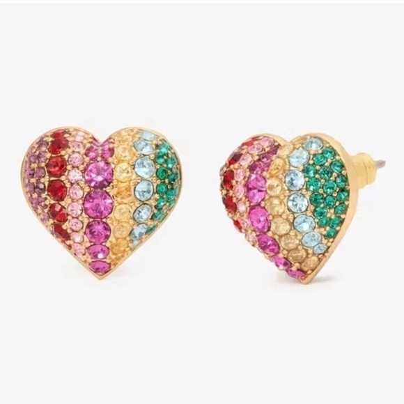 🌈🔹️Kate Spade🔹️ On The Dot Rainbow Pride Collection Stud Earrings - Picture 1 of 5